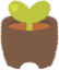 Pot with Two Leaves