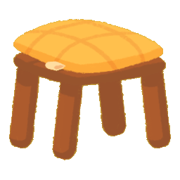 Yellow Cushion Stool