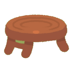 Low Wooden Stool