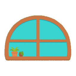 Window with Flower Pot