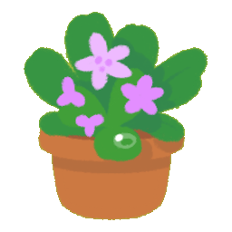 Violet Flower Pot