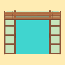 Window with a Bamboo Blind